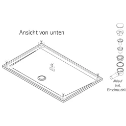 Schulte Duschwanne Rechteck extra flach 800 x 1000 mm