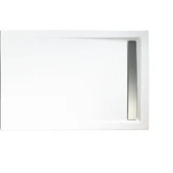Duschwanne Rechteck extra flach Rinne 800 x 1200 mm Alpinweiß^Schulte Outlet