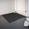 Eck-Duschwanne Mineralguss Quadrat 100xx4 x 100 cm Steinstruktur anthrazit*Schulte Clearance