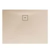 Eck-Duschwanne Rechteck Steinstruktur 120 x 4 x 80 cm sandfarben*Schulte Sale