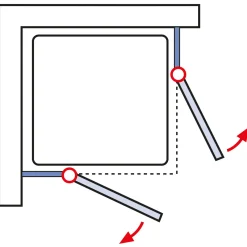 Eckeinstieg Master Class inkl Duschwanne 90 x 90 cm*Schulte Outlet