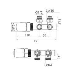 EP Mittenanschlussgarnitur Set Eck verchromt*Schulte Sale