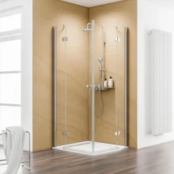 ExpressPlus MasterClass Eckeinsti auf DB 2000 x 800 x 800 chrom klar fixil Rundgriff*Schulte New