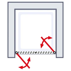 Schulte ExpressPlus Sunny Pendeltür in Nische