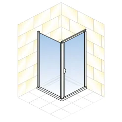 ExpressPlus Sunny Drehtür inkl Seitenwand*Schulte Hot