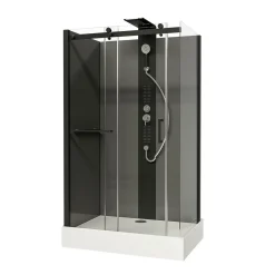 Schulte Komplettdusche Korsika 220 x 80 x 120 cm schwarz
