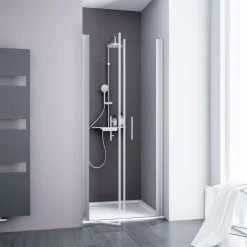 Pendeltür Alexa Style 2.0 inkl Seitenwand und Duschwanne 90 x 90 cm*Schulte Online