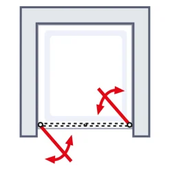 Pendeltür Alexa Style 2.0 inkl Seitenwand und Duschwanne 90 x 90 cm*Schulte Online