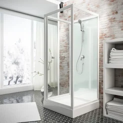 Wellnesskabine Juist II weiß ESG 5 mm^Schulte Outlet