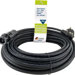 Schwaiger Anschlusskabel Batterie auf Schuko für Wechselrichter 20 m