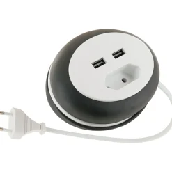 Euroverlängerung mit 2 x USB Anschluss weiß*Schwaiger Sale