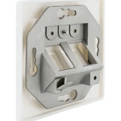 Keystone Anschlussdose 2-fach Unterputz mit Schrägauslass^Schwaiger