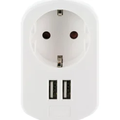 Ladegerät mit 2-fach USB 3.4A 230 V weiß*Schwaiger Hot