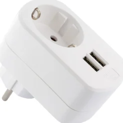 Ladegerät mit 2-fach USB 3.4A 230 V weiß*Schwaiger Hot