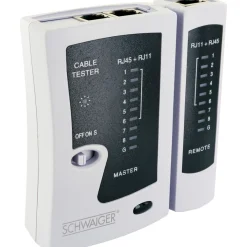 Netzwerkkabeltester für RJ45 und RJ11*Schwaiger Discount