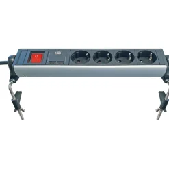 Steckdosenleiste 4-fach mit Tischbefestigung^Schwaiger Outlet