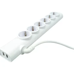 Steckdosenleiste 6-fach mit 2-fach USB^Schwaiger Discount