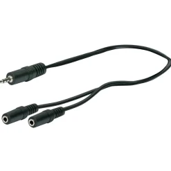 Schwaiger A-Audio-Adapterkabel Stereo schwarz