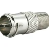 Schwaiger Adapter F-Quick für F-Stecker silber