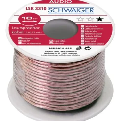 Audio-Lautsprecherkabel 10 m transparent 2x 0,75 mm²*Schwaiger Outlet