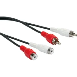 Schwaiger Cinch-Audio-Anschlusskabel schwarz 5 m