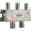 Schwaiger 4-fach Universal-Verteiler 12 dB für Kabel/Antenne
