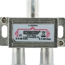2-fach Universal-Verteiler 6,5 dB für Kabel/Antenne^Schwaiger Online