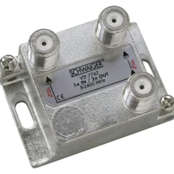 2-fach-Verteiler 4 dB silber*Schwaiger Clearance