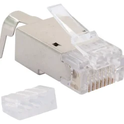 Netzwerkstecker CAT 6a/CAT 7 silber/grau 4 Stück*Schwaiger Sale