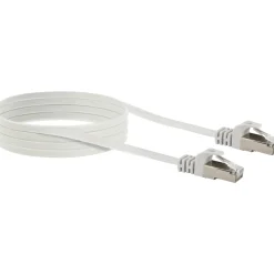 Schwaiger Ntzwerk-Flachkabel CAT6,10m weiß