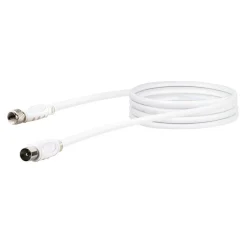 Schwaiger SAT-Antennenkabel F- und IEC-Stecker 90 dB weiß 150 cm