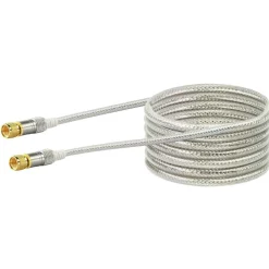 SAT-Antennenkabel 110 dB 5 m weiß transparent-white*Schwaiger Sale