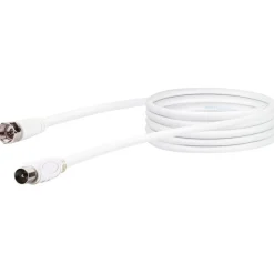 SAT-Antennenkabel 75 dB 3 m weiß mit F-Stecker und IEC Stecker^Schwaiger Clearance