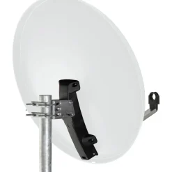 Satellitenschüssel mit Logo 80 cm Aluminium hellgrau^Schwaiger Best