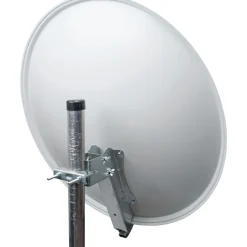 Schwaiger Satellitenschüssel Alu-Line mit Logo 80 cm Aluminium hellgrau