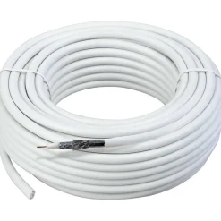 Schwaiger SAT-Koaxialkabel weiß 50 m