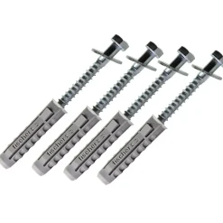 Schwaiger Schrauben und Dübel-Set für Wandhalterung silber/grau