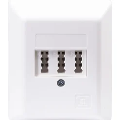 Schwaiger Telefonanschlussdose Universal 3-fach Aufputz