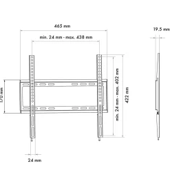 TV-Wandhalter Fixed 2 81 bis 190 cm schwarz*Schwaiger Sale