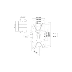 TV-Wandhalter Motion 1 für Bildschirm 58 bis 117 cm^Schwaiger Best