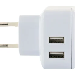 Schwaiger USB-Ladeadapter 2,4Ah 230V weiß