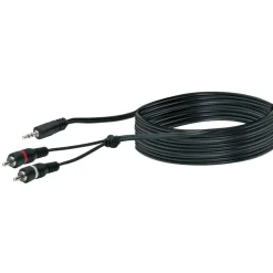 Schwaiger Y-Adapterkabel Stereo schwarz 500 cm