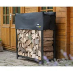 ShelterLogic Kaminholzregal Traglast 1.000 kg Inkl. Abdeckung 36,3x119,4x118,9cm