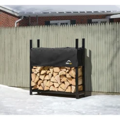 ShelterLogic Kaminholzregal Traglast 1.000 kg Inkl. Abdeckung 36,3x119,4x118,9cm