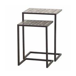 Beistelltischset Como 39 x 30 x 54 cm Stahlgestell*Siena Garden New