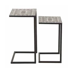 Beistelltischset Como 39 x 30 x 54 cm Stahlgestell*Siena Garden New