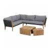 Siena Garden Loungeset „Parma“, 4-teilig, anthrazit/grau