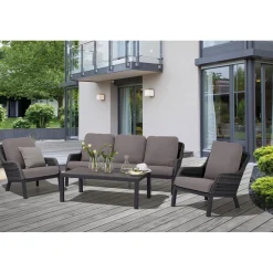 Loungetisch Belia 120 x 70 x 43,5 cm matt anthrazit/anthrazit*Siena Garden Online