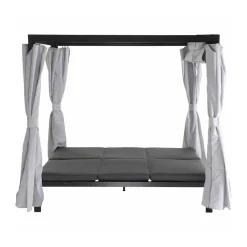 Sofabett „Waikiki“, mehrfach verstellbar, anthrazit/grau*Siena Garden Hot