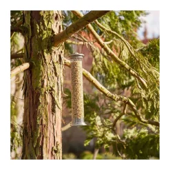 Vogelfuttersäule Aluminium Line für Nüsse 39 cm^Siena Garden New